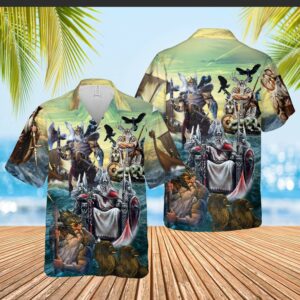 Viking Blood Runs Through Hawaiian Aloha Hawaiian Shirts  - Thelegend59