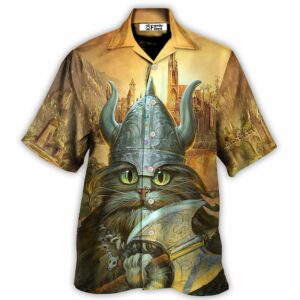 Viking Cat Hagar The Hairy Came To Purr And Pillage Hawaiian Shirt - For Men And Women - Kids  - Thelegend59