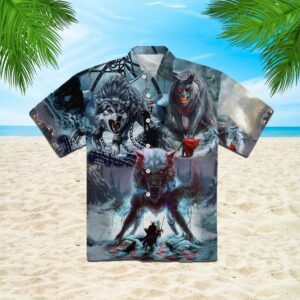 Viking Fenrir Wolf Hawaiian Shirt  - Thelegend59