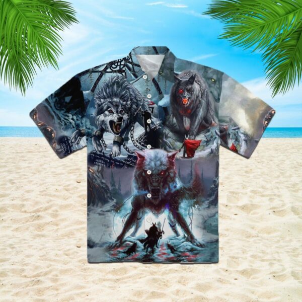 Viking Fenrir Wolf Hawaiian Shirt  - Thelegend59