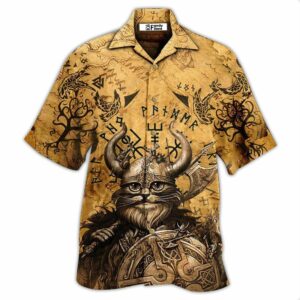 Viking Good Meows Go To Heaven Bad Meows Go To Valhalla - Hawaiian Shirt - For Men And Women - Kids  - Thelegend59