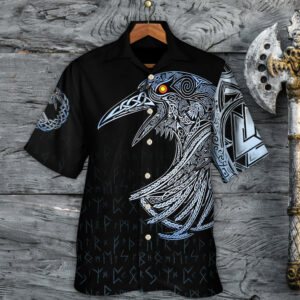 Viking Huginn And Muninn Birds Norse - Hawaiian Shirt - For Men And Women - Kids  - Thelegend59