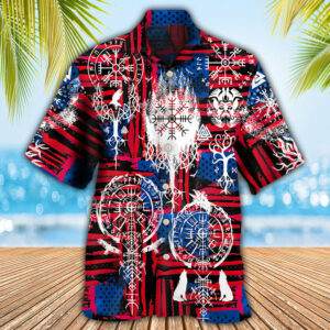 Viking Independence Day Compass Vegvisir - Hawaiian Shirt - For Men And Women - Kids  - Thelegend59