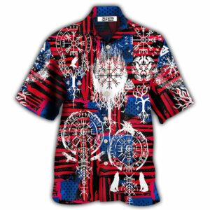 Viking Independence Day Compass Vegvisir Hawaiian Shirt - For Men And Women - Kids  - Thelegend59