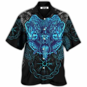 Viking King Blue Art Hawaiian Shirt - For Men And Women - Kids  - Thelegend59