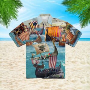 Viking Long Ship Hawaiian Shirt  - Thelegend59