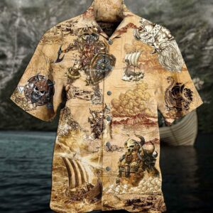 Viking Map War - Hawaiian Shirt - For Men And Women - Kids  - Thelegend59