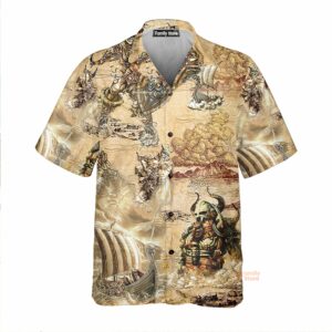 Viking Map War Hawaiian Shirt - For Men And Women - Kids  - Thelegend59