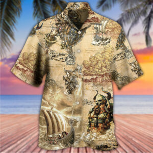 Viking Map War Vintage - Hawaiian Shirt - For Men And Women - Kids  - Thelegend59