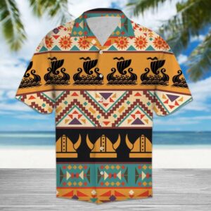 Viking Multicolor Awesome Design Hawaiian Shirt  - Thelegend59