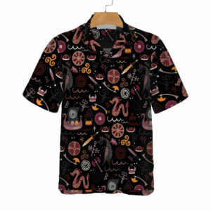 Viking Pattern Hawaiian Shirt - Funny Viking Style Hawaiian Shirts For Men And Women - For Men And Women - Kids  - Thelegend59