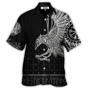 Viking Raven Odin Victory Hawaiian Shirt - For Men And Women - Kids  - Thelegend59
