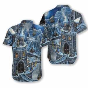 Viking Snow Hawaiian Aloha Hawaiian Shirts  - Thelegend59