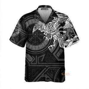 Viking Valhalla The Ravens Hawaiian Shirt - For Men And Women - Kids  - Thelegend59