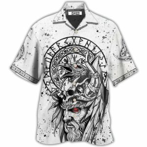 Viking Victory Black And White Style Hawaiian Shirt - For Men And Women - Kids  - Thelegend59