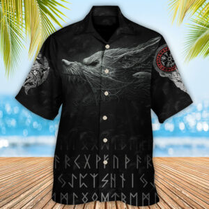 Viking Warrior Blood Black Style - Hawaiian Shirt - For Men And Women - Kids  - Thelegend59