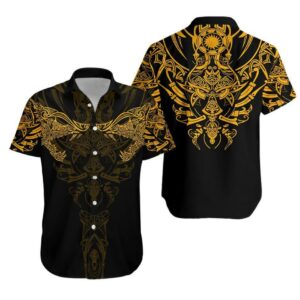 Viking Wolf Yellow Hawaiian Shirt  - Thelegend59