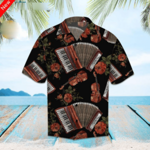 Vintage Accordion Guitar Hawaiian Shirt  - Thelegend59