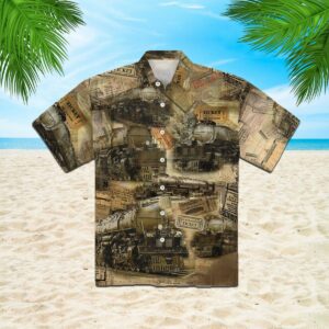 Vintage Big Boy Steam Train Hawaiian Shirt  - Thelegend59
