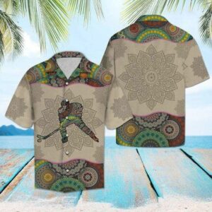 Vintage Bohemianhockey Hawaiian Aloha Hawaiian Shirts  - Thelegend59