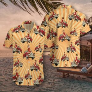 Vintage Car Chick For Dinner Hawaiian Shirt  - Thelegend59