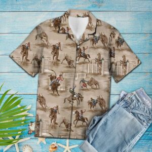 Vintage Cowboy Hawaiian Shirt  - Thelegend59