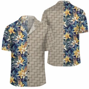 Vintage Floral Lauhala Moiety Hawaiian Shirt  - Thelegend59
