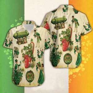 Vintage Girl Irish Patrick'S Day Hawaiian Shirts For Summer - For Men And Women - Kids  - Thelegend59