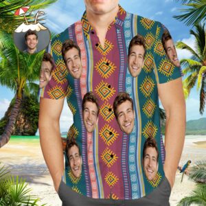 Vintage Hawaiian Aloha Beach Hawaiian Shirts - Custom Photo Hawaiian Shirts Print Button-Down Hawaiian Shirts  - Thelegend59