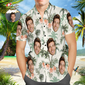 Vintage Hawaiian Beach Hawaiian Shirtss With Custom Photo &Amp; Print Button-Down Hawaiian Shirts  - Thelegend59