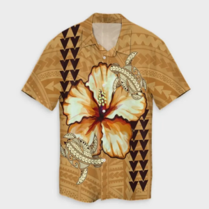 Vintage Hibiscus Hawaiian Shirt  - Thelegend59