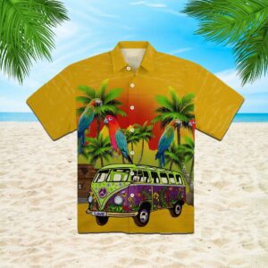 Vintage Hippie Bus Hawaiian Shirt  - Thelegend59