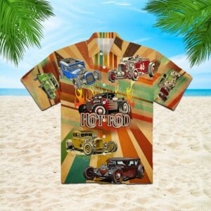 Vintage Hot Rod Lover Hawaiian Shirt  - Thelegend59