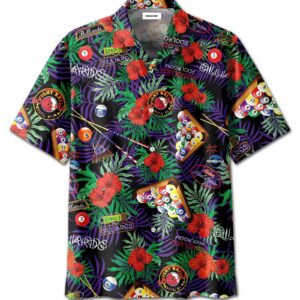Vintage Retro Billiards Colorful Tropical Hawaiian Aloha Hawaiian Shirts  - Thelegend59