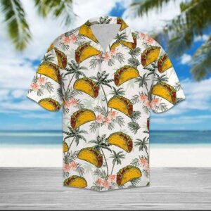 Vintage Tacos Coconut Tropical Unisex Hawaiian Shirts  - Thelegend59