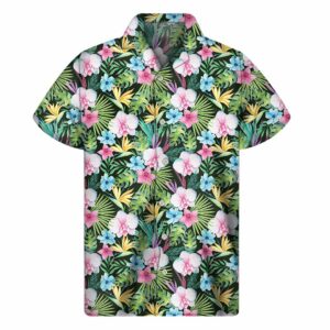 Vintage Tropical Jungle Hawaiian Print Men'S Short Sleeve Hawaiian Shirts  - Thelegend59