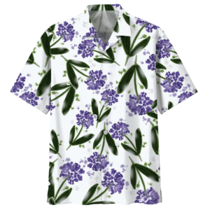 Violet Botanical Hawaiian Shirt  - Thelegend59