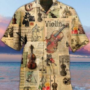 Violin Tan Amazing Design Hawaiian Shirt  - Thelegend59
