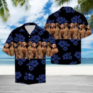 Vizsla Blue Amazing Design Hawaiian Shirt  - Thelegend59