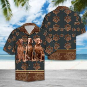 Vizsla Brown Best Design Hawaiian Shirt  - Thelegend59