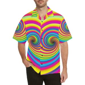Vortex Twist Swirl Rainbow Design Hawaiian Shirt  - Thelegend59