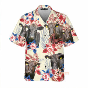 Wagyu Pattern Us Flag Hawaiian Shirt - Farm Cow Hawaiian Shirt - For Men And Women - Kids  - Thelegend59