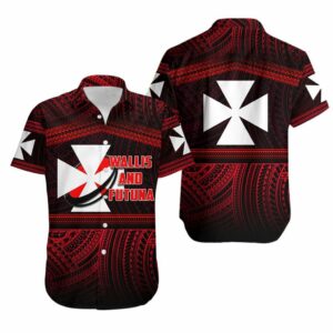Wallis And Futuna Rugby Patterns Hawaiian Shirt  - Thelegend59