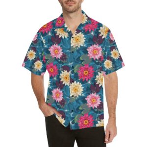 Water Lily Pattern Print Design Wl Hawaiian Shirt  - Thelegend59