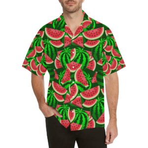 Watermelon Pattern Theme Men'S All Over Print Hawaiian Shirt  - Thelegend59
