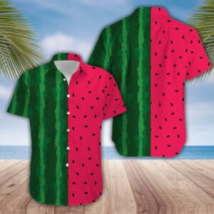 Watermelon Tropical Fruit Hawaiian Aloha Hawaiian Shirtss  - Thelegend59