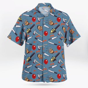 Weapons Of Characters Horror Movie Hawaiian Graphic Print Short Sleeve  - Thelegend59