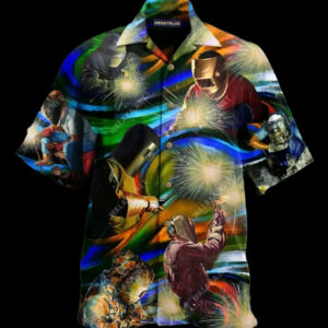 Welder Colorful Unique Design Hawaiian Shirt  - Thelegend59