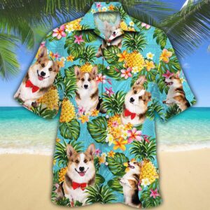 Welsh Corgi Dog Lovers Pineapple Hawaiian Shirt  - Thelegend59