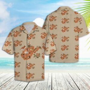 West Virginia Khaki Awesome Design Hawaiian Shirt  - Thelegend59